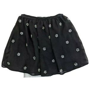 5/$25 Disney Embellished Beaded Skater Poof Skirt Black Girl's Size Medium
